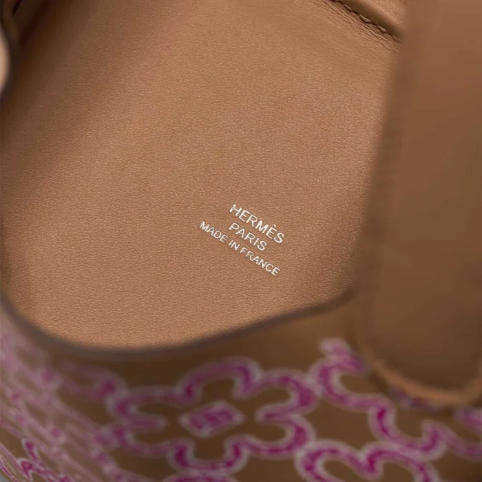 High-End Hermès Inspired Picotin Micro Lucky Daisy Swift Chai/Rose/White PHW - Direct Luxury Fashion - Image 2