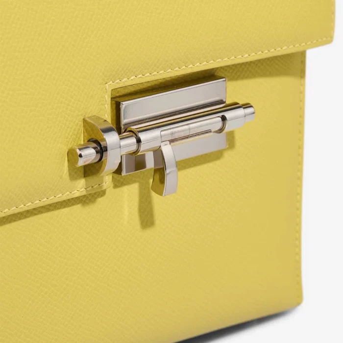 High-End Hermès Inspired Verrou 23 Epsom Lime PHW - Direct Luxury Fashion - Image 7