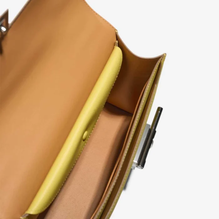 High-End Hermès Inspired Verrou 23 Epsom Lime PHW - Direct Luxury Fashion - Image 6