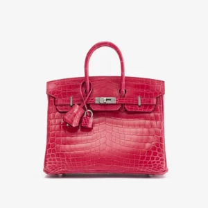 Mirror Quality Hermès Birkin 25 Niloticus Rose Extreme PHW