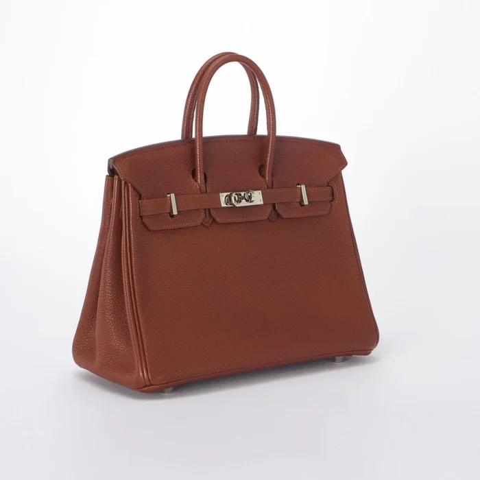 Mirror Quality Hermès Birkin 25 Togo Sienne PHW - Replica Handbags - Image 4