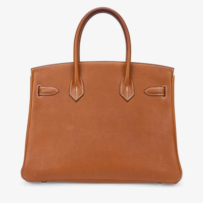Mirror Quality Hermès Birkin 30 Barenia Fauve PHW - Replica Handbags - Image 2