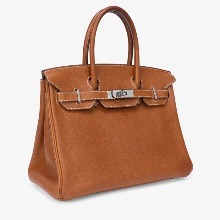 Mirror Quality Hermès Birkin 30 Barenia Fauve PHW - Replica Handbags - Image 3
