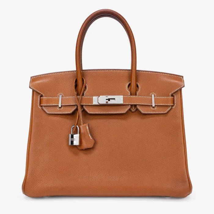 Mirror Quality Hermès Birkin 30 Barenia Fauve PHW | Replica Bags