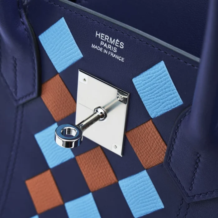 Mirror Quality Hermès Birkin 30 Swift Tressage PHW - Replica Handbags - Image 6
