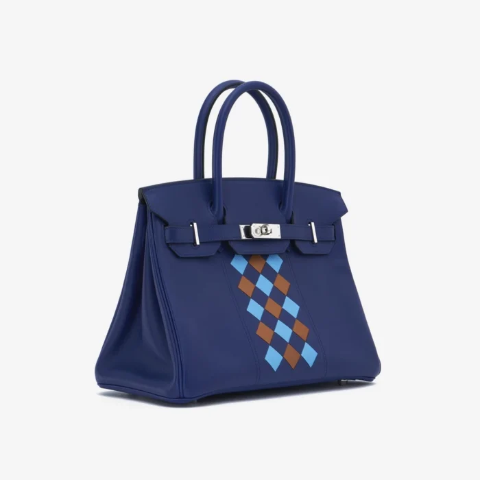 Mirror Quality Hermès Birkin 30 Swift Tressage PHW - Replica Handbags - Image 4