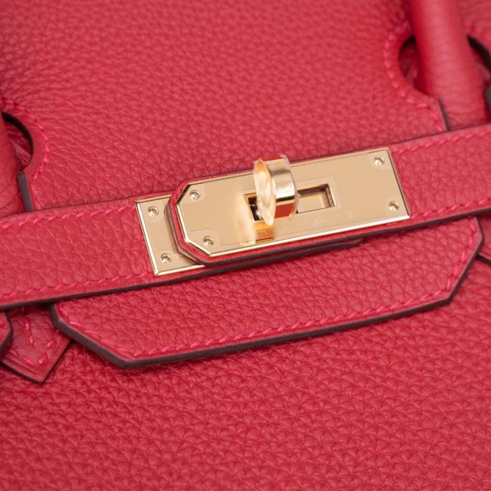 Mirror Quality Hermès Birkin 30 Togo Rouge Vif GHW - Replica Handbags - Image 7