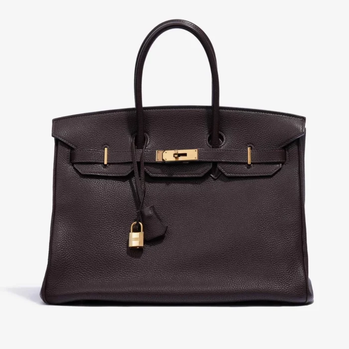 Mirror Quality Hermès Birkin 35 Clemence Chocolate GHW Replica