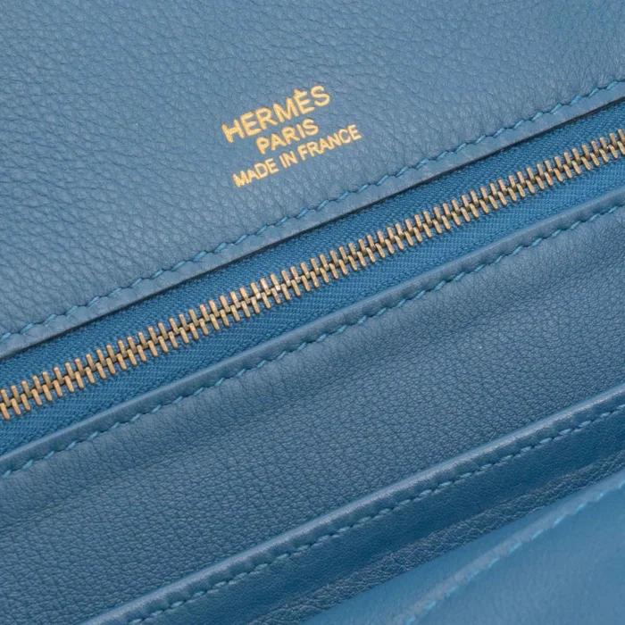 Mirror Quality Hermès Birkin 40 Suede Grizzly Blue Thalassa GHW - Replica Handbags - Image 6