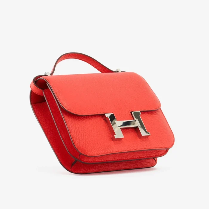 Mirror Quality Hermès Constance 18 Mini Epsom Rouge Tomate PHW - Replica Handbags - Image 3