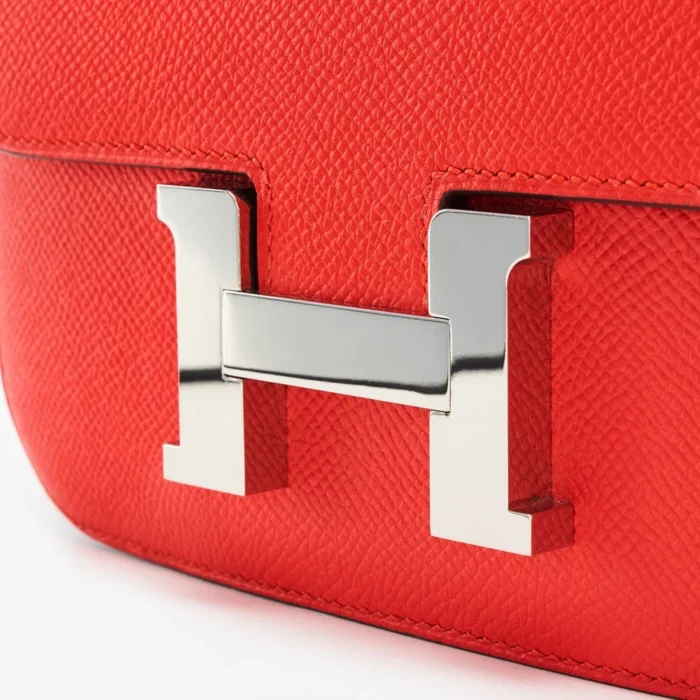 Mirror Quality Hermès Constance 18 Mini Epsom Rouge Tomate PHW - Replica Handbags - Image 7
