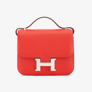 Mirror Quality Hermès Constance 18 Mini Rouge Tomate PHW Replica