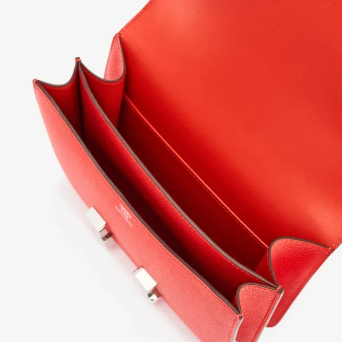 Mirror Quality Hermès Constance 18 Mini Epsom Rouge Tomate PHW - Replica Handbags - Image 5