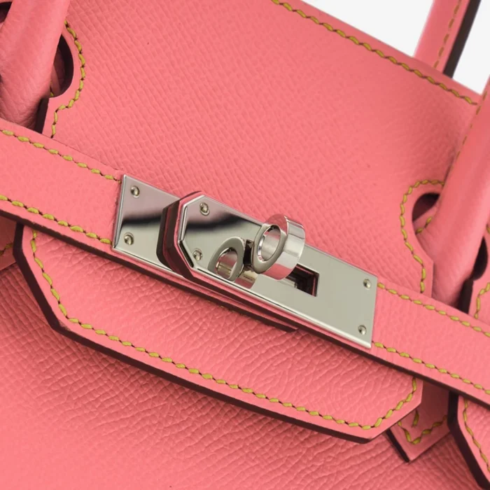 Mirror Quality Hermès HSS Birkin 30 Epsom Rose Confetti/Gris Mouette/Jaune Poussin PHW - Replica Handbags - Image 6