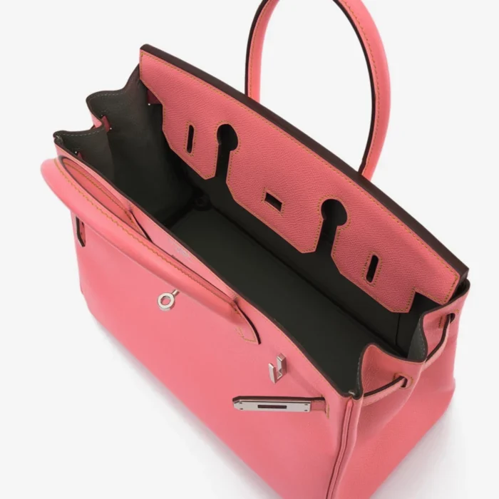 Mirror Quality Hermès HSS Birkin 30 Epsom Rose Confetti/Gris Mouette/Jaune Poussin PHW - Replica Handbags - Image 5