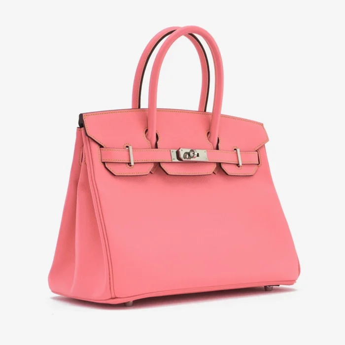 Mirror Quality Hermès HSS Birkin 30 Epsom Rose Confetti/Gris Mouette/Jaune Poussin PHW - Replica Handbags - Image 4