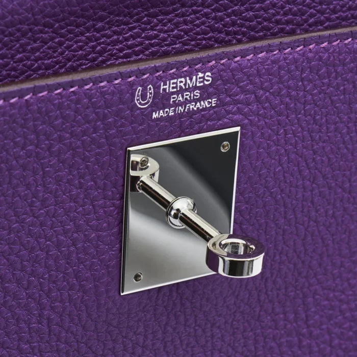 Mirror Quality Hermès HSS Kelly 28 Togo Anemone/Rose Pourpre PHW - Replica Handbags - Image 6