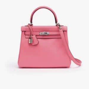 Mirror Quality Hermès Kelly 25 Rose Azalee PHW | Replica Handbags
