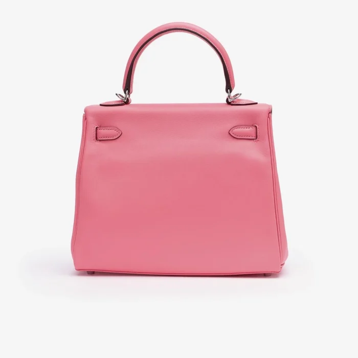 Mirror Quality Hermès Kelly 25 Swift Rose Azalee PHW - Replica Handbags - Image 2