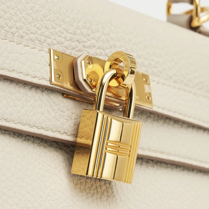Mirror Quality Hermès Kelly 25 Togo Beton GHW - Replica Handbags - Image 7