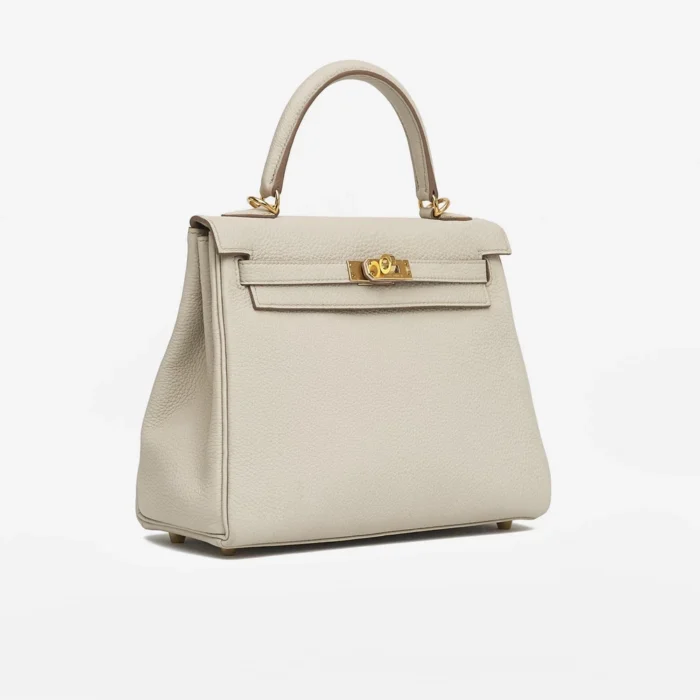 Mirror Quality Hermès Kelly 25 Togo Beton GHW - Replica Handbags - Image 4