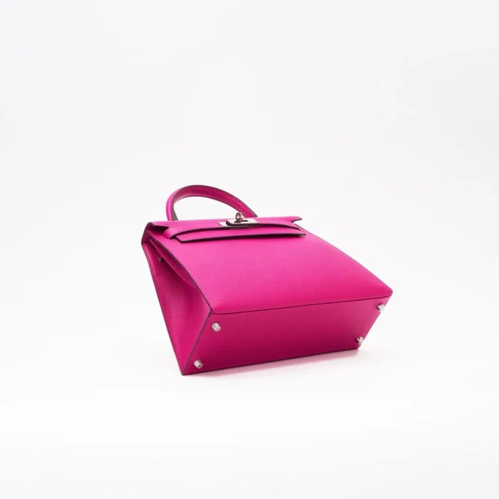 Mirror Quality Hermès Kelly 28 Epsom Pourpre PHW - Replica Handbags - Image 3