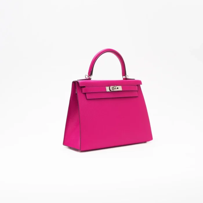 Mirror Quality Hermès Kelly 28 Epsom Pourpre PHW - Replica Handbags - Image 4