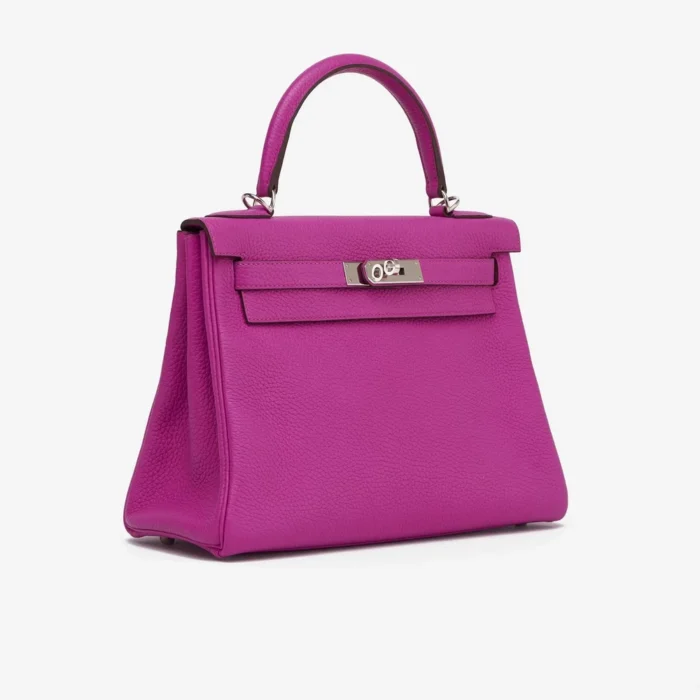 Mirror Quality Hermès Kelly 28 Togo Magnolia PHW - Replica Handbags - Image 4