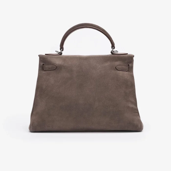 Mirror Quality Hermès Kelly 32 Doblis Taupe PHW - Replica Handbags - Image 2