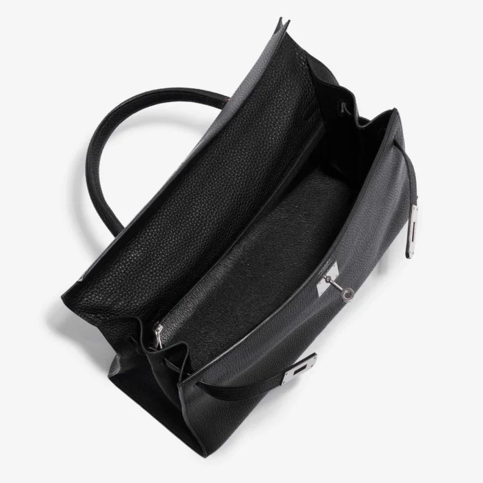 Mirror Quality Hermès Kelly 35 Togo Black PHW - Replica Handbags - Image 5