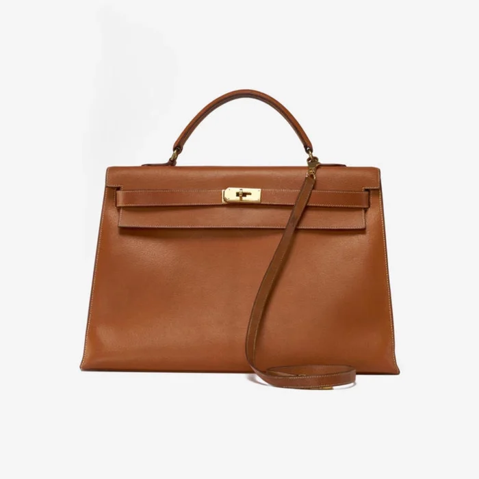 Mirror Quality Hermès Kelly 40 Porc Gold GHW | Replica Handbags
