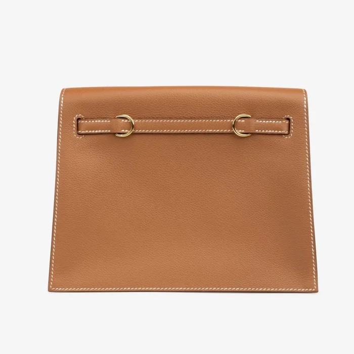 Mirror Quality Hermès Kelly Danse Evercolor Gold GHW - Replica Handbags - Image 2
