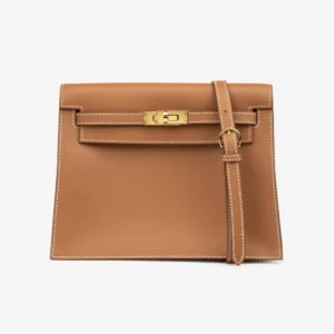 Mirror Quality Hermès Kelly Danse Evercolor Gold GHW - Replica Handbags