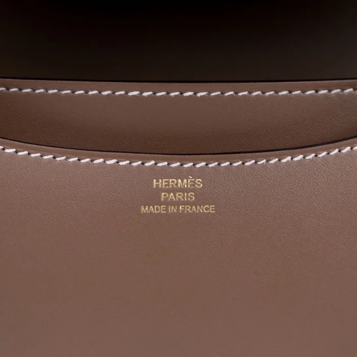 Mirror Quality Hermès Mini Constance Tadelakt Etoupe GHW - Replica Handbags - Image 6