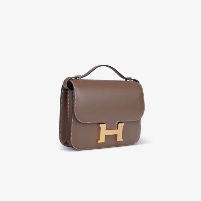 Mirror Quality Hermès Mini Constance Tadelakt Etoupe GHW - Replica Handbags - Image 4