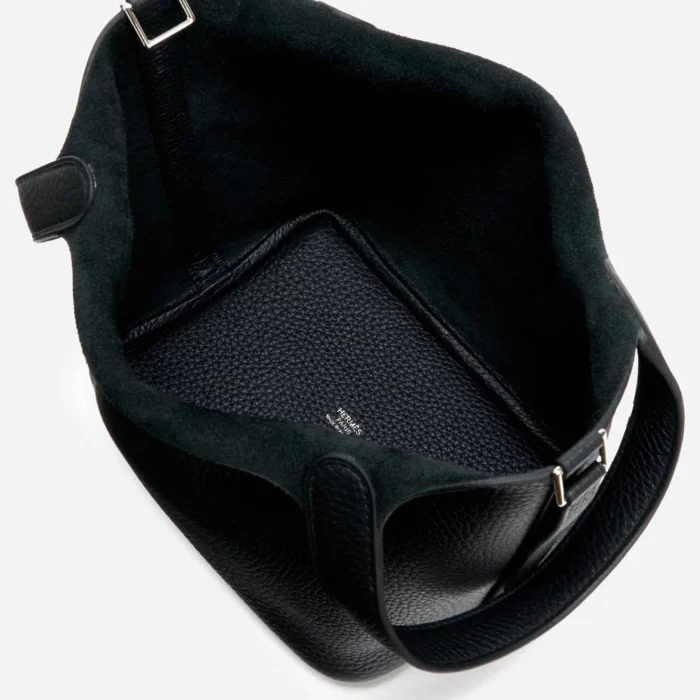 Mirror Quality Hermès Picotin 18 Clemence Black PHW - Replica Handbags - Image 5