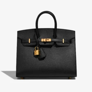 Mirror Quality Hermès Replicas Birkin 25 Epsom Black GHW - DLF