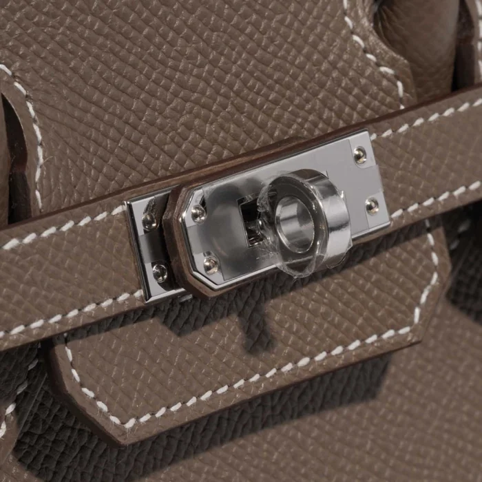Mirror Quality Hermès Replicas Birkin 25 Epsom Etoupe PHW - DLF - Image 7