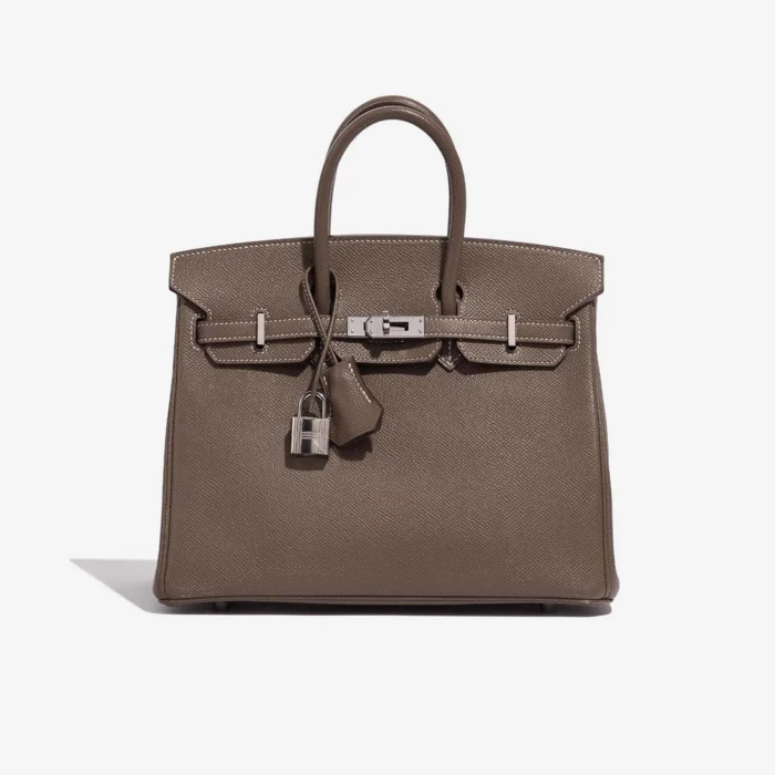 Mirror Quality Hermès Replicas Birkin 25 Epsom Etoupe PHW | DLF