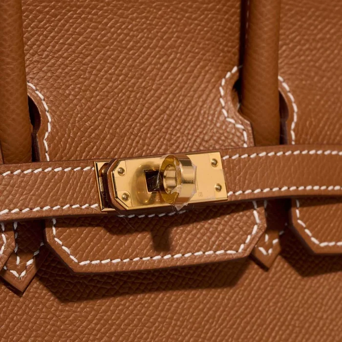 Mirror Quality Hermès Replicas Birkin 25 Epsom Gold GHW - DLF - Image 7