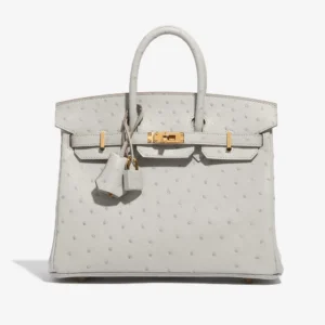 Mirror Quality Hermès Replicas Birkin 25 Ostrich Gris Perle