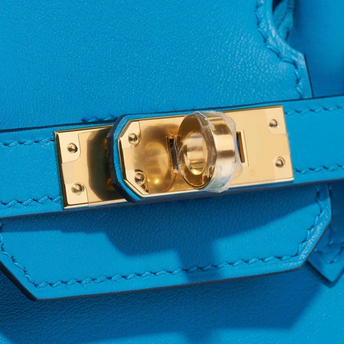 Mirror Quality Hermès Replicas Birkin 25 Swift Blue Frida GHW - DLF - Image 7