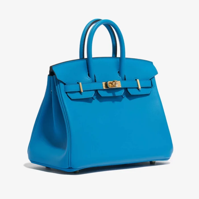 Mirror Quality Hermès Replicas Birkin 25 Swift Blue Frida GHW - DLF - Image 4
