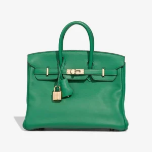Mirror Quality Hermès Replicas Birkin 25 Swift Menthe GHW - DLF