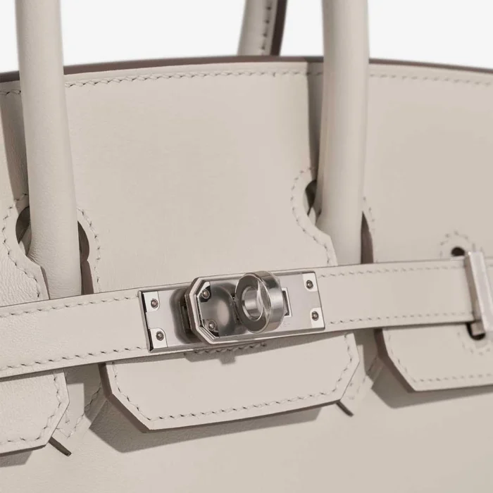 Mirror Quality Hermès Replicas Birkin 25 Swift Mushroom PHW - DLF - Image 7