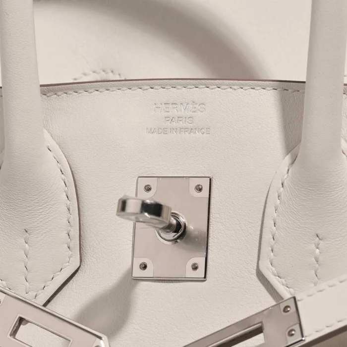 Mirror Quality Hermès Replicas Birkin 25 Swift Mushroom PHW - DLF - Image 6