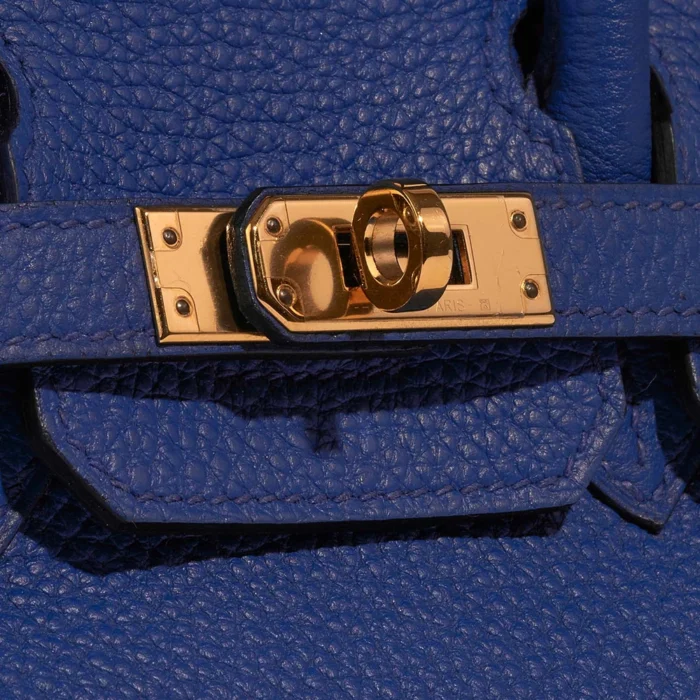 Mirror Quality Hermès Replicas Birkin 25 Togo Blue Electrique GHW - DLF - Image 6