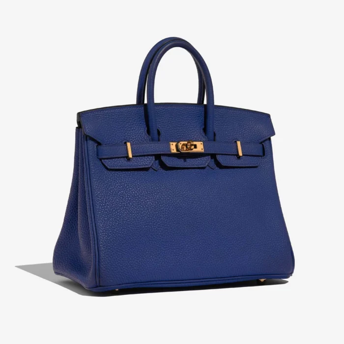 Mirror Quality Hermès Replicas Birkin 25 Togo Blue Electrique GHW - DLF - Image 4