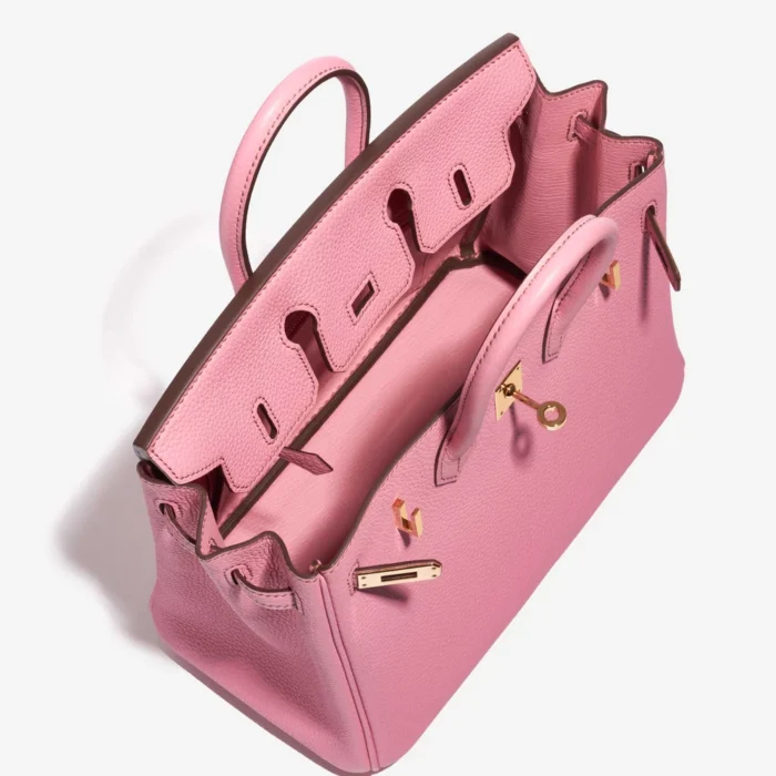 Mirror Quality Hermès Replicas Birkin 25 Togo Bubblegum 5P GHW - DLF - Image 5