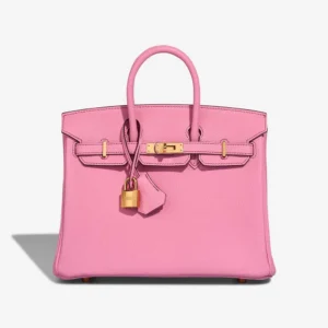 Mirror Quality Hermès Replicas Birkin 25 Togo Bubblegum GHW - DLF